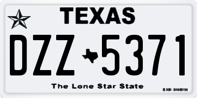 TX license plate DZZ5371