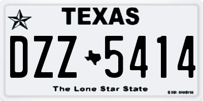 TX license plate DZZ5414