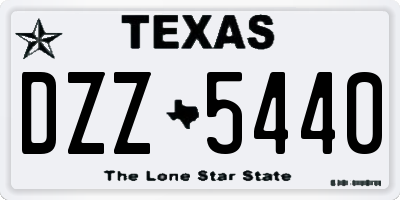 TX license plate DZZ5440