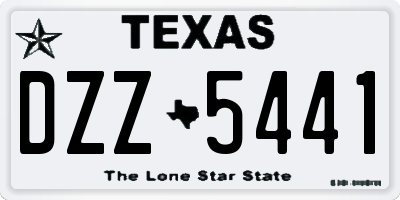 TX license plate DZZ5441