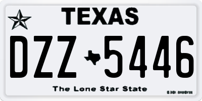 TX license plate DZZ5446