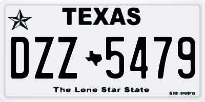 TX license plate DZZ5479