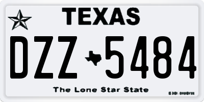 TX license plate DZZ5484