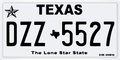 TX license plate DZZ5527