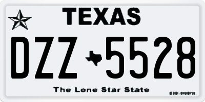 TX license plate DZZ5528