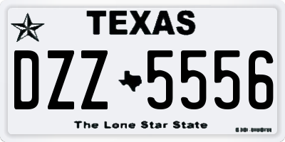 TX license plate DZZ5556