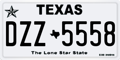 TX license plate DZZ5558