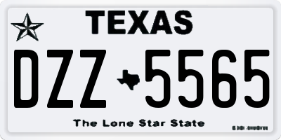 TX license plate DZZ5565