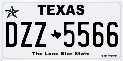 TX license plate DZZ5566