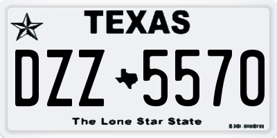 TX license plate DZZ5570