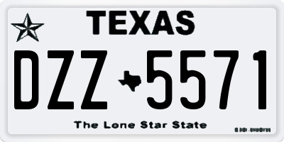 TX license plate DZZ5571