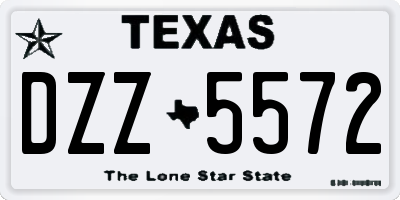 TX license plate DZZ5572