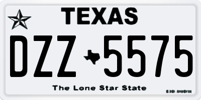 TX license plate DZZ5575