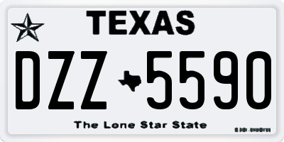 TX license plate DZZ5590