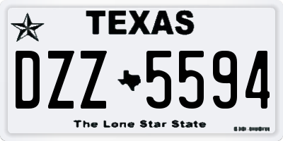 TX license plate DZZ5594