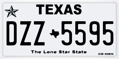 TX license plate DZZ5595