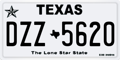 TX license plate DZZ5620