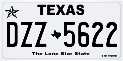 TX license plate DZZ5622