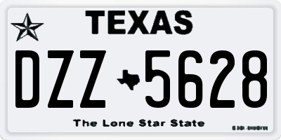 TX license plate DZZ5628