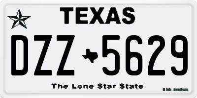 TX license plate DZZ5629