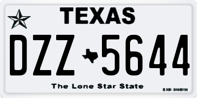 TX license plate DZZ5644