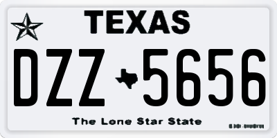 TX license plate DZZ5656