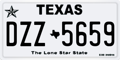 TX license plate DZZ5659