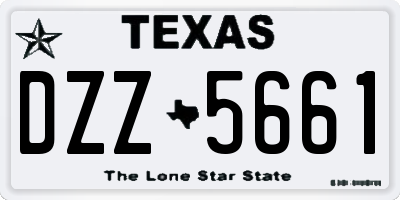 TX license plate DZZ5661