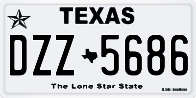 TX license plate DZZ5686