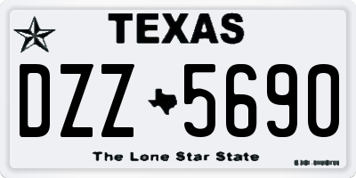 TX license plate DZZ5690