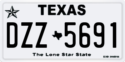 TX license plate DZZ5691