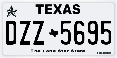 TX license plate DZZ5695