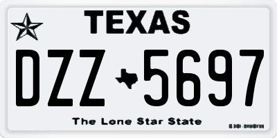 TX license plate DZZ5697