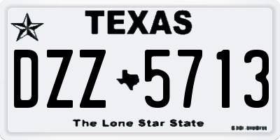 TX license plate DZZ5713