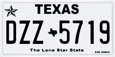 TX license plate DZZ5719