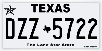 TX license plate DZZ5722