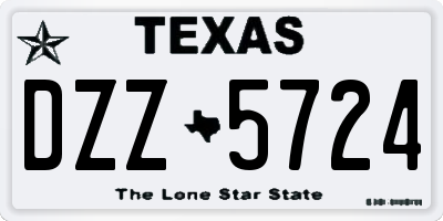 TX license plate DZZ5724