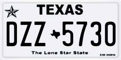 TX license plate DZZ5730