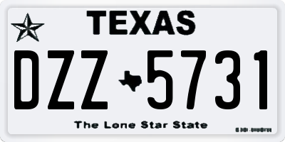 TX license plate DZZ5731