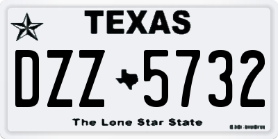 TX license plate DZZ5732