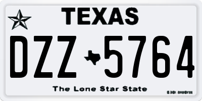 TX license plate DZZ5764