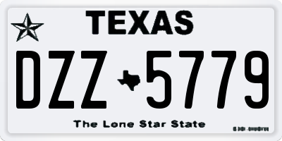 TX license plate DZZ5779