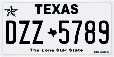 TX license plate DZZ5789