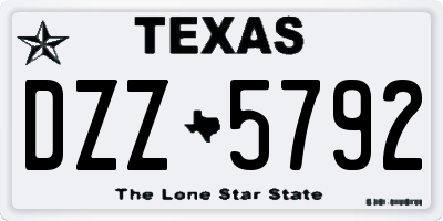 TX license plate DZZ5792