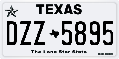 TX license plate DZZ5895