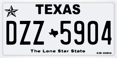 TX license plate DZZ5904