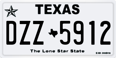 TX license plate DZZ5912