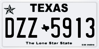 TX license plate DZZ5913