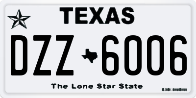 TX license plate DZZ6006