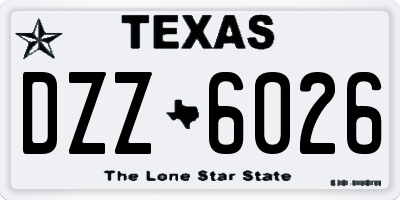 TX license plate DZZ6026